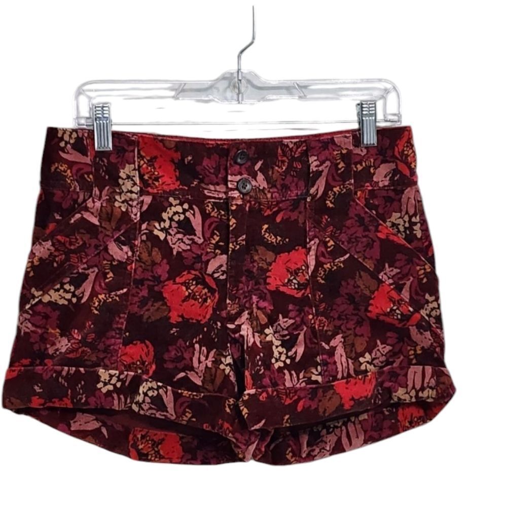 Fossil shorts purple velvet poppy print grunge Whimsigoth Fairy grunge 6